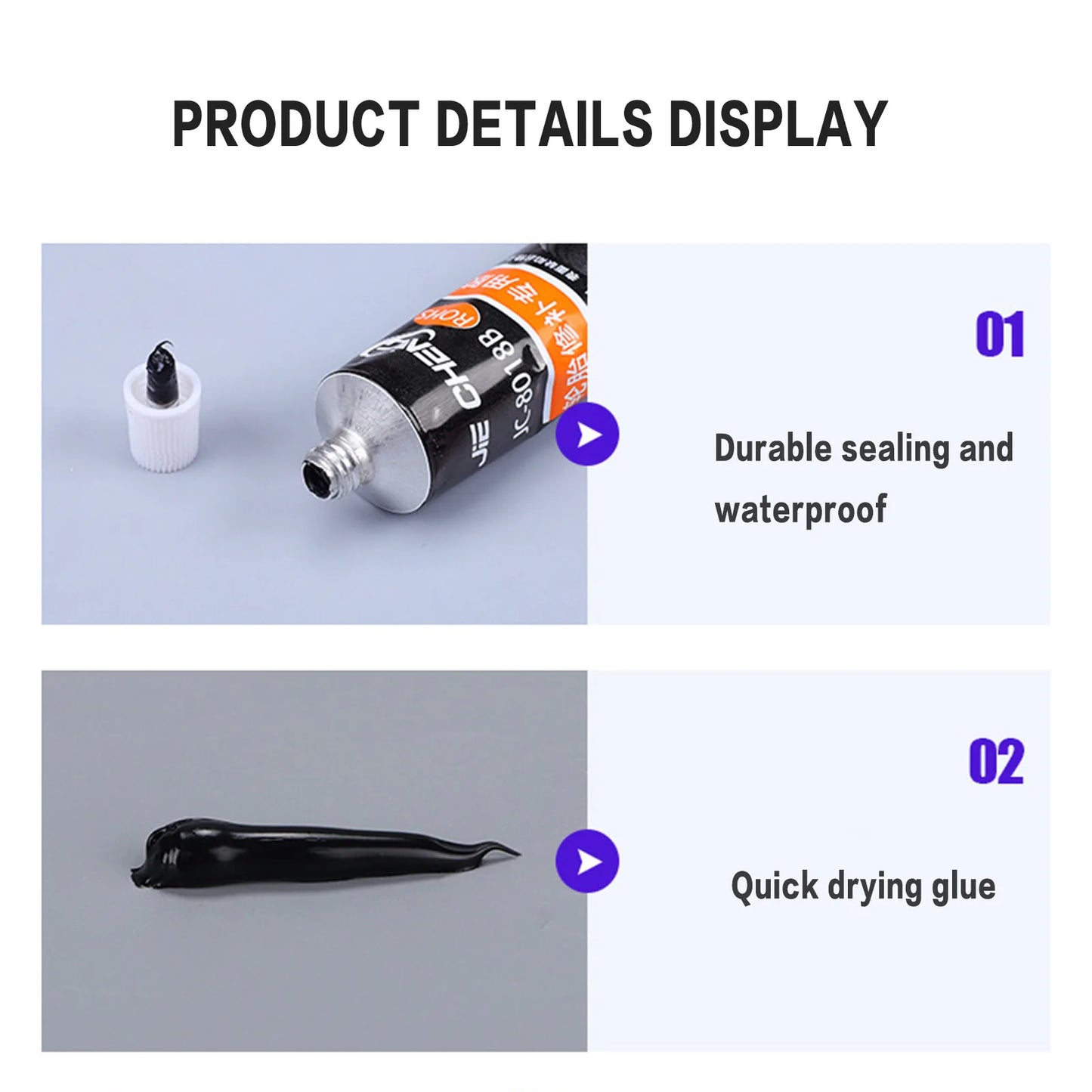 Car Rubber Tyre Repair Glue Quick Drying Formula Fast Repairs Waterproof Glue for Black Shoe Sealant Quick Dry Peaceful Pleasures Health and Wellness