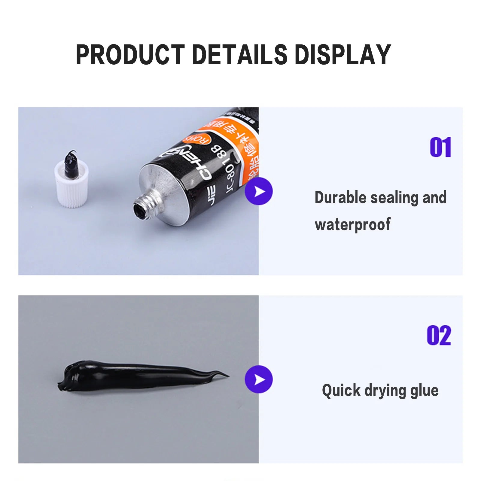 Car Rubber Tyre Repair Glue Quick Drying Formula Fast Repairs Waterproof Glue for Black Shoe Sealant Quick Dry Peaceful Pleasures Health and Wellness