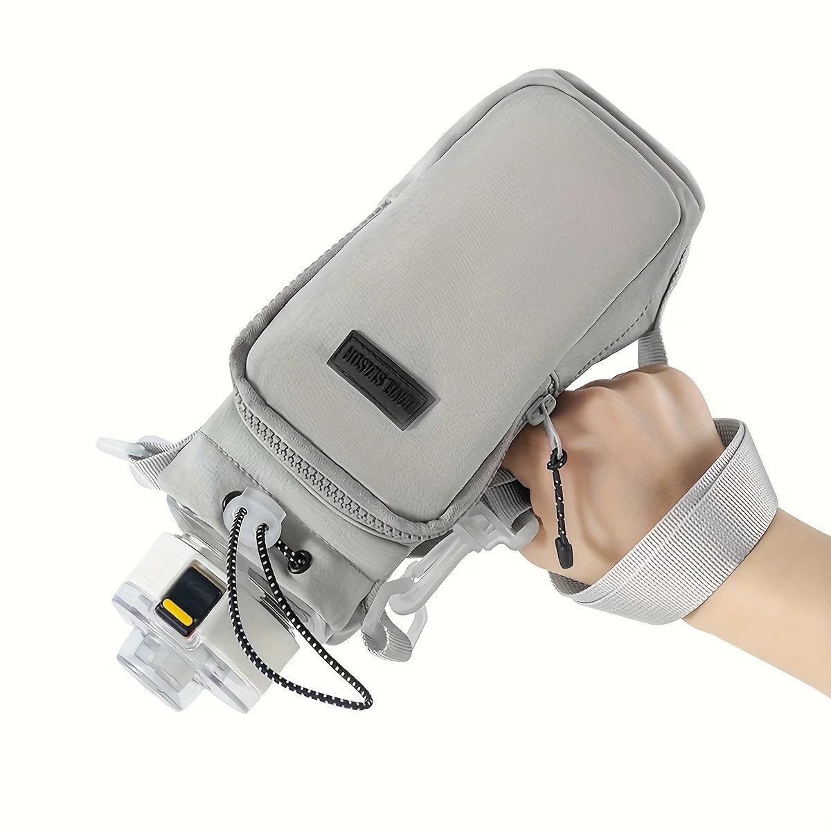 Insulated Water Bottle Crossbody Bag with Adjustable Strap