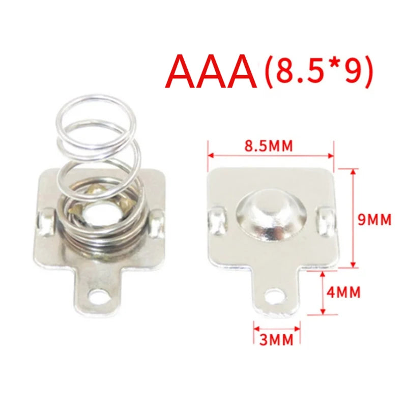 20PCS Spring Sheet AA/AAA Contact Sheet Battery Box Positive And Negative Sheets DIY Accessories Peaceful Pleasures Health and Wellness AAA 8.5X9MM
