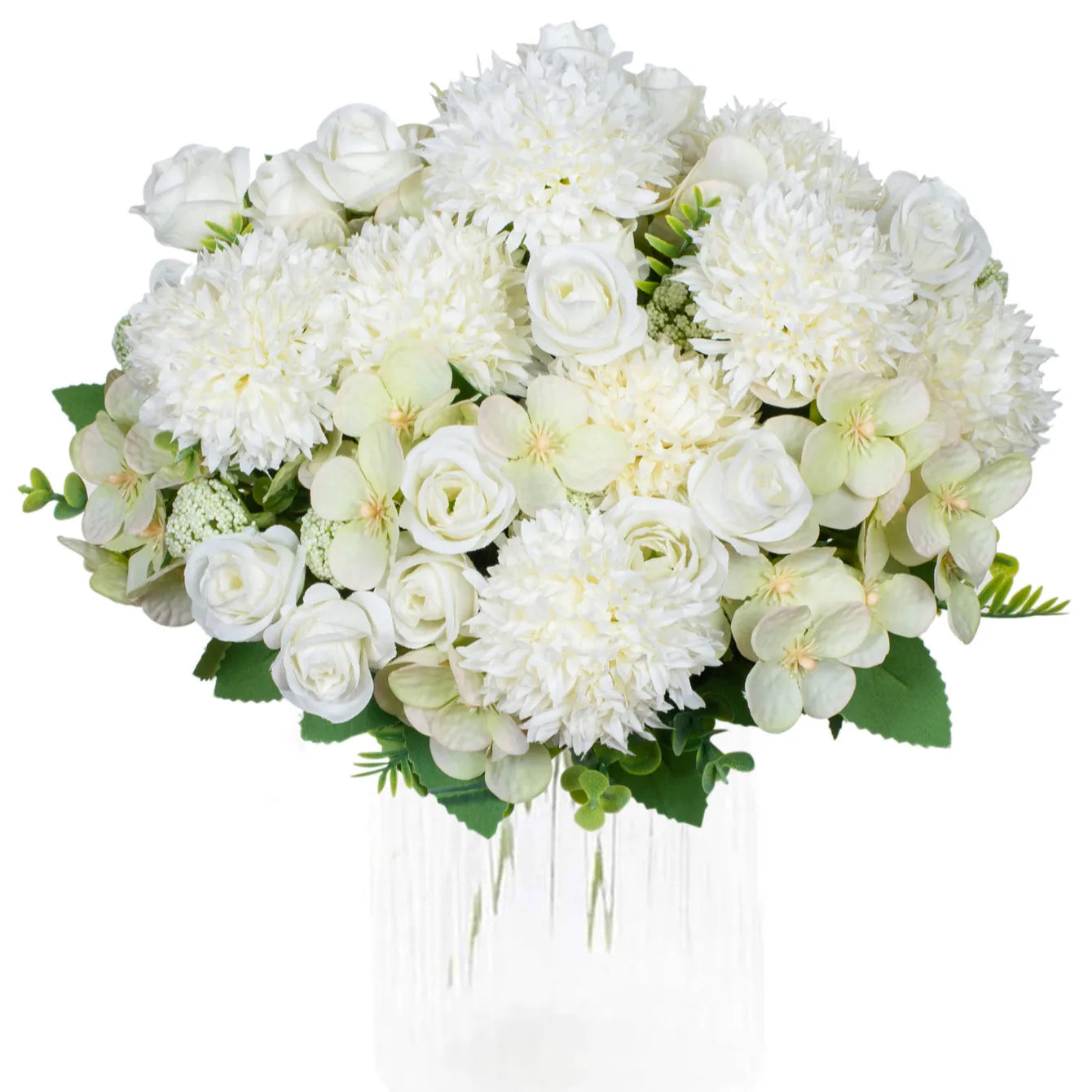 Silk Artificial Rose & Chrysanthemum Flowers | Wedding Home Decor