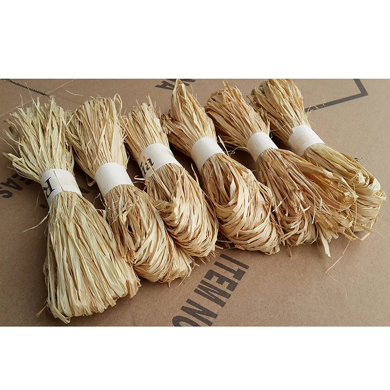 50pc Natural Raffia Rope Set – Wedding Gift Wrapping & DIY Decor
