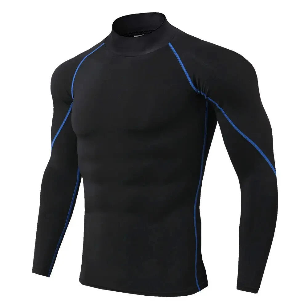 Men's Long Sleeve Compression Gym Shirt | Quick-Dry Sport Top