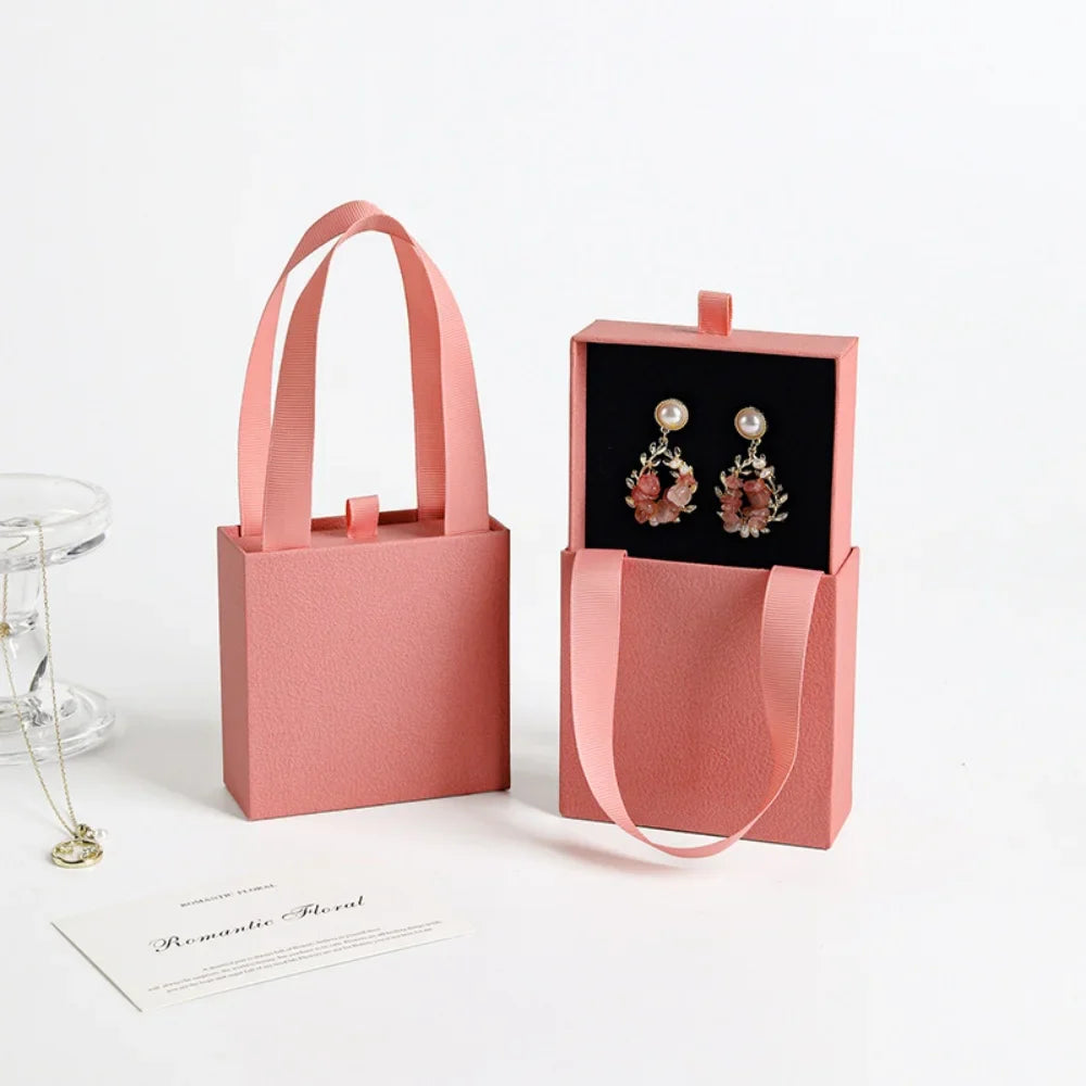Portable Drawer Jewelry Box for Rings, Earrings & Necklaces