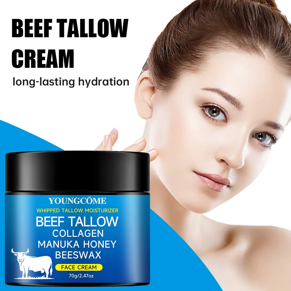 Tallow face cream raw Honayolive oil Anti Aging Face Cream Wrinkle Remover Collagenr Smooth Wrinkle Moisturizing Firming Peaceful Pleasures Health and Wellness