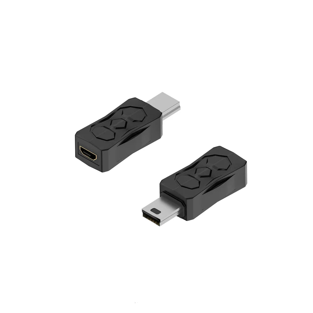 Mini USB 2.0 to Micro Type C Adapter Male To Female Charging Data Transmission 480Mbps Converter For Mobile Phone Camera Tablet Peaceful Pleasures Health and Wellness micro F-Mini usb M 2 PCS