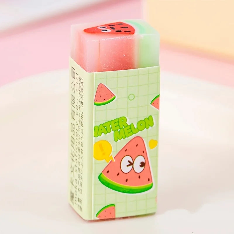 15-Piece Fruit-Shaped Erasers | Dust-Free Jelly Erasers for Kids