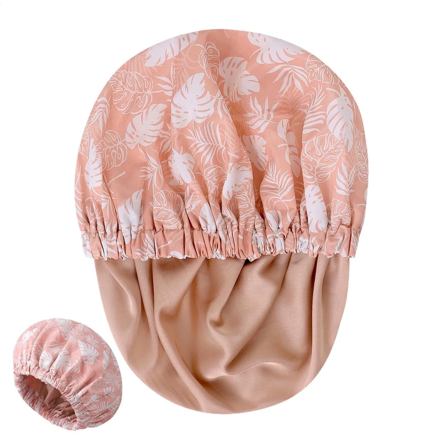 Double Layer Waterproof Shower Cap – Satin Bonnet for Women