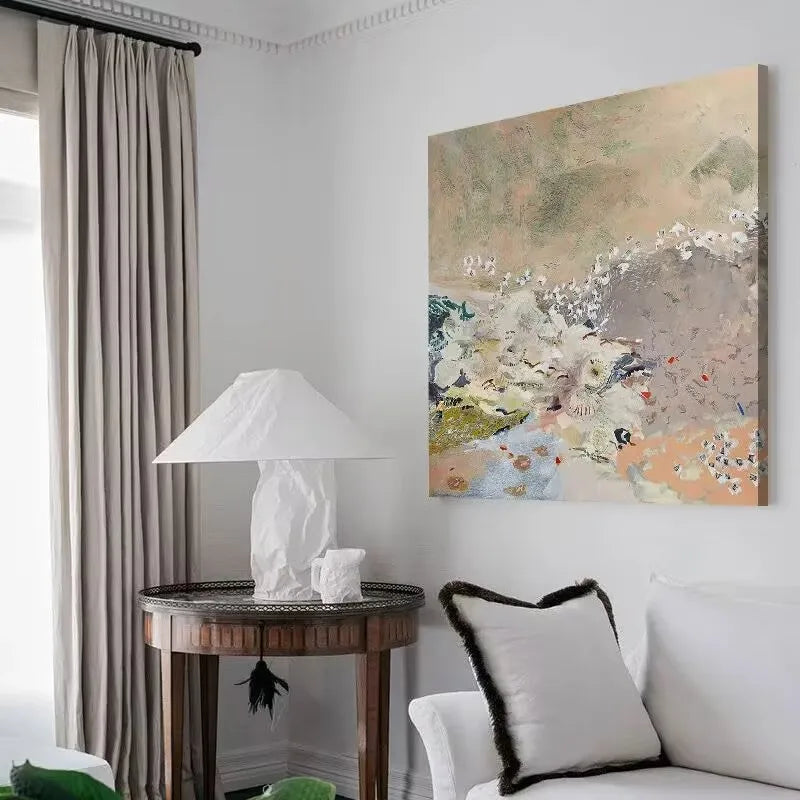 Morden Abstract Oil Painting Hand Painted Wall Art Poster For Home Decoration Hanging Picture For Living Room Bedroom Not Framed Peaceful Pleasures Health and Wellness