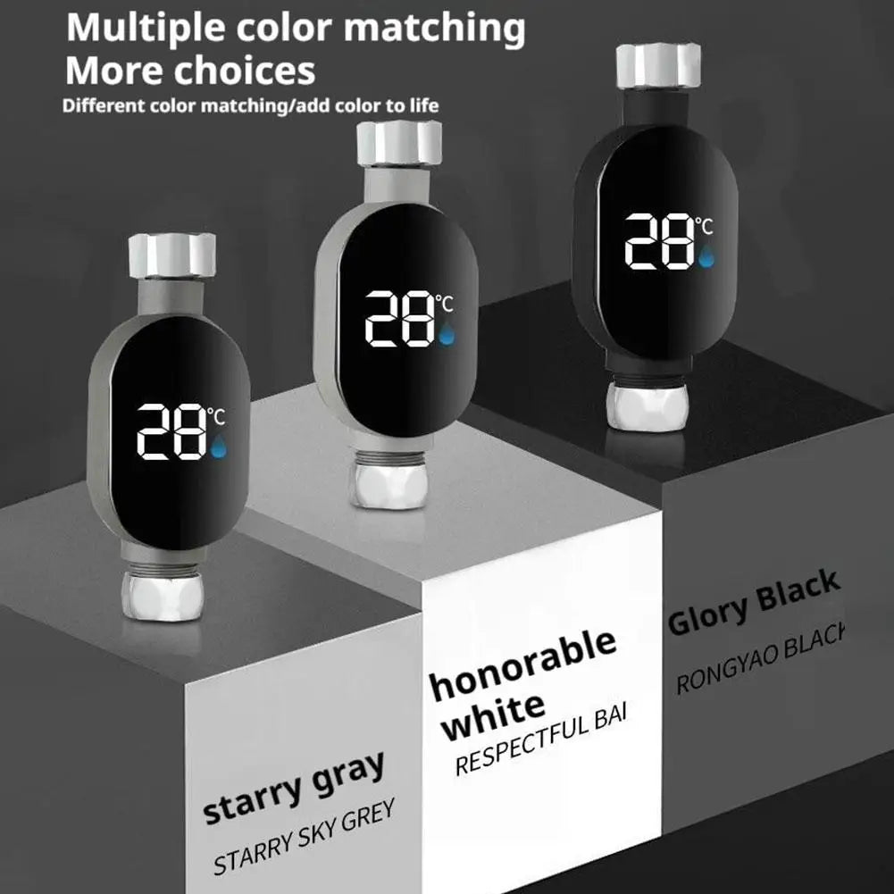 Universal Shower Head Water Temperature Meter Baby Children's Bath Thermostat Household Visual LED Faucet Thermometer Monitor Peaceful Pleasures Health and Wellness
