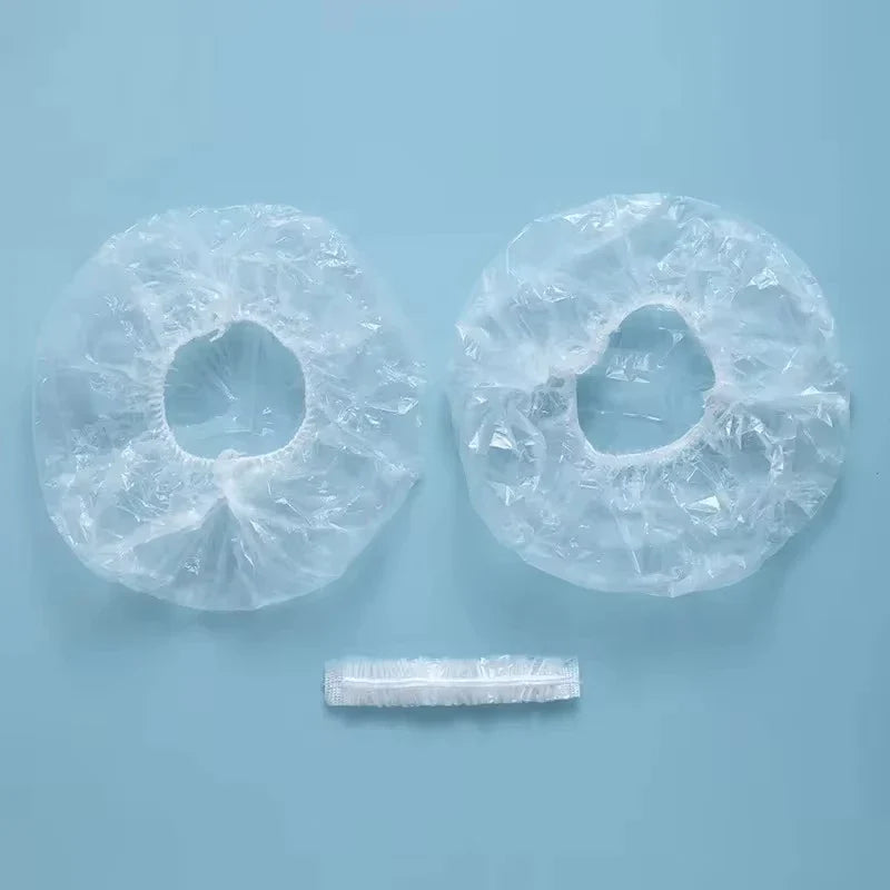 Disposable Shower Caps 100-Pack – Waterproof Elastic Hair Cover