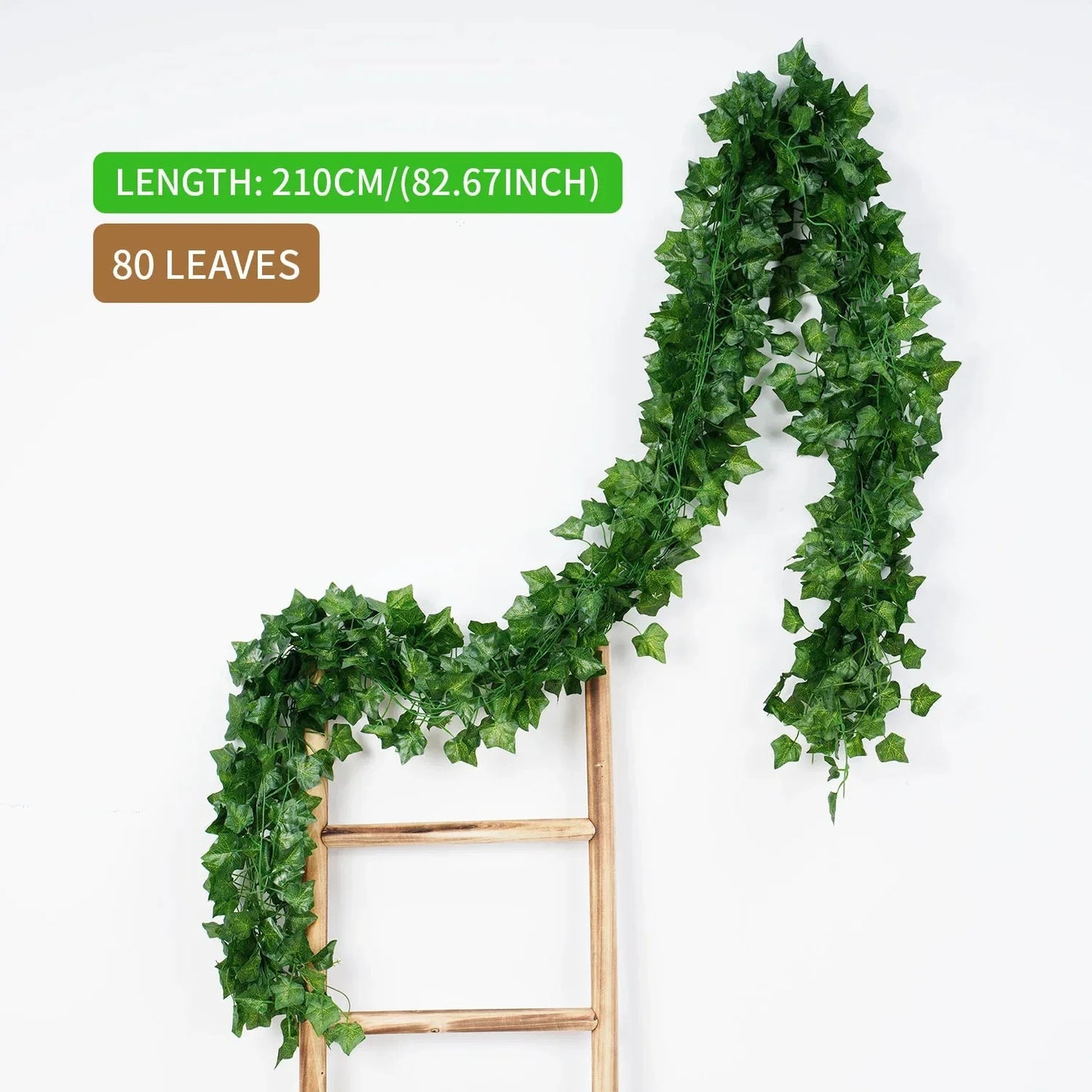2.1M Artificial Ivy Vine Wreath | Silk Wall Hanging Decor