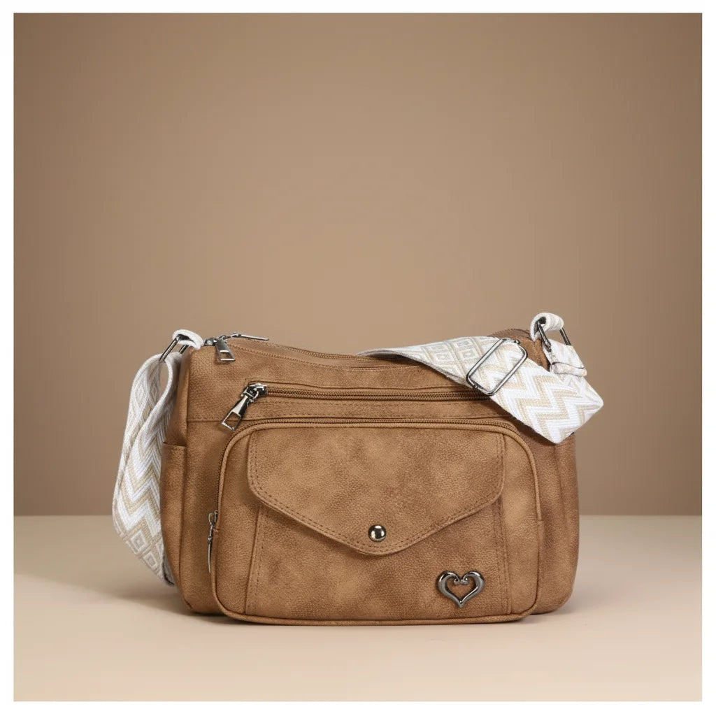 Women Soft Leather Shoulder Crossbody Bag Large Capacity Versatile Mom Bag Suitable For Daily Use Peaceful Pleasures Health and Wellness