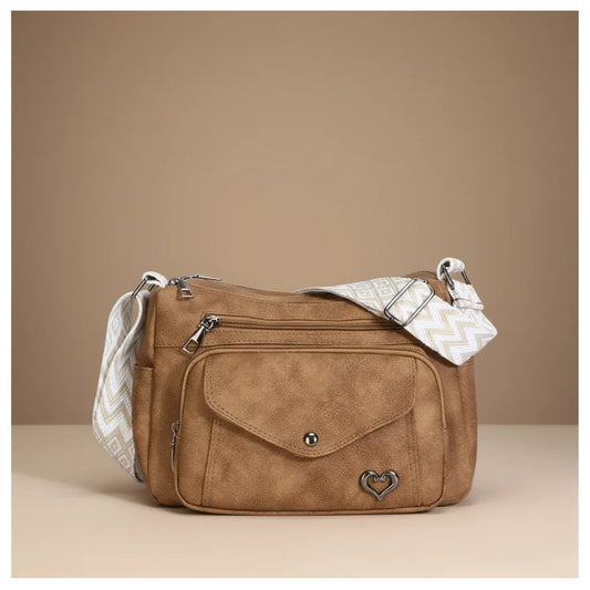 Women Soft Leather Shoulder Crossbody Bag Large Capacity Versatile Mom Bag Suitable For Daily Use Peaceful Pleasures Health and Wellness