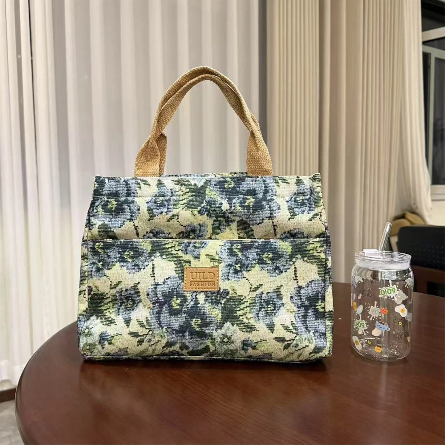 Large Capacity Shoulder Bag Tote Bag for Women Casual Handbag Shopping Bag Commuting Work Purse Peaceful Pleasures Health and Wellness