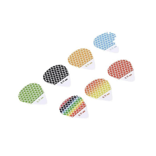 Heart Shape Guitar Picks Five Thicknesses Anti Slip Grid Design ABS Peaceful Pleasures Health and Wellness