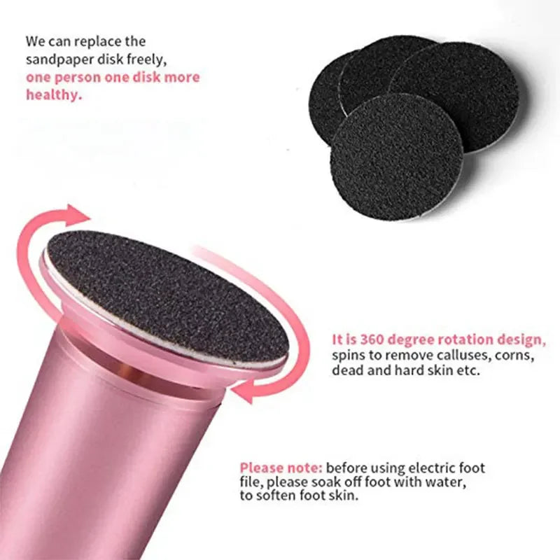 Factory wholesale Household personal care Electric foot polisher Thick callus remover for removing thick calluses Peaceful Pleasures Health and Wellness
