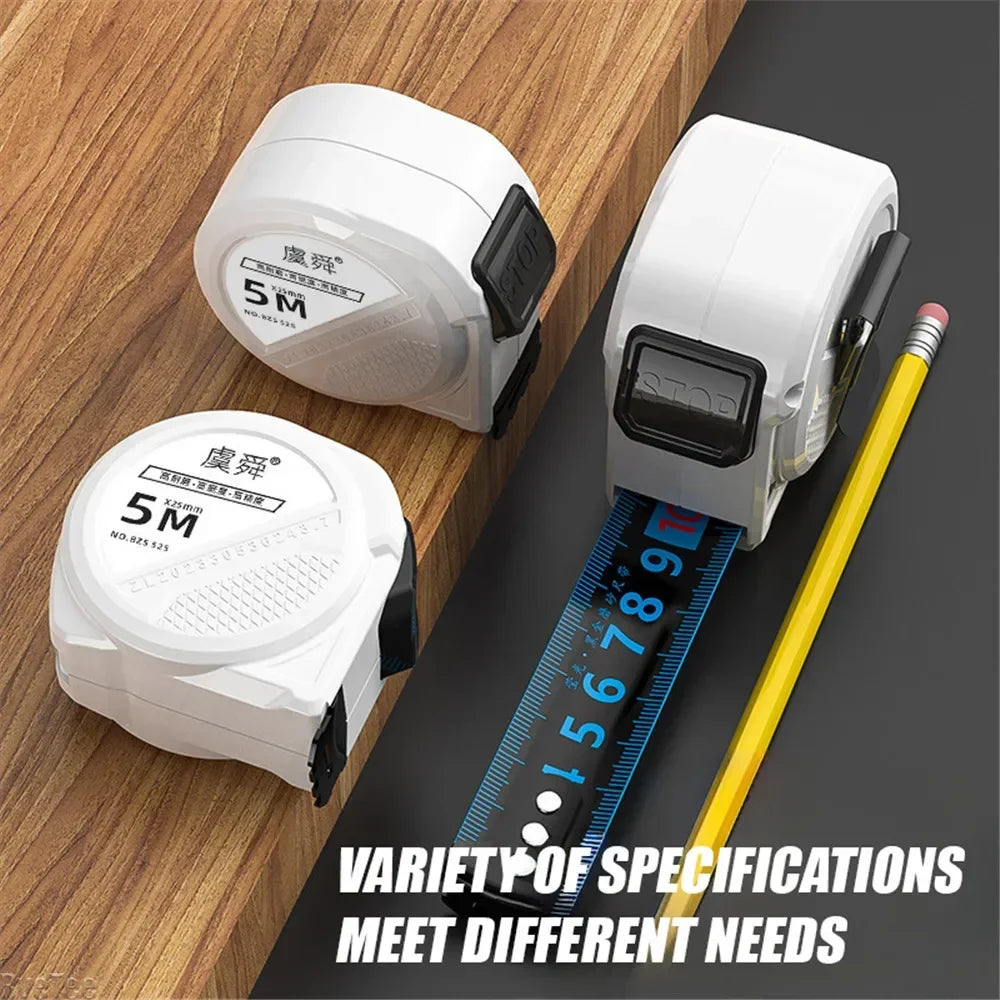 5m Auto-Lock Retractable Tape Measure | Anti-Cut Blue Font