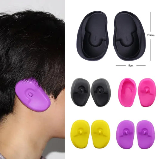 2pcs Silicone Earmuffs Ear Waterproof Salon Ear Shield Hair Coloring Ear Cover Dyeing Protector Caps Shower Styling Accessories Peaceful Pleasures Health and Wellness