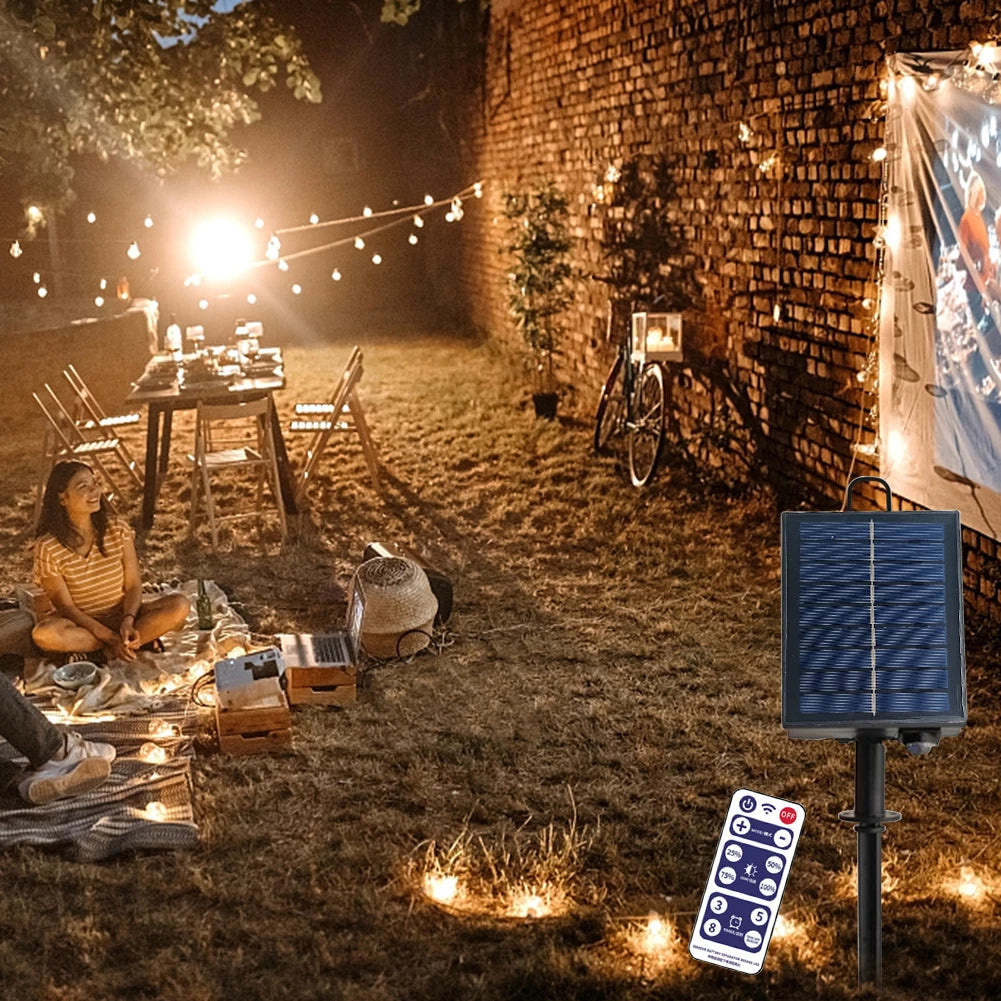 1-5PCS Solar Battery Box LED String Lamp Solar Panel Controller with Remote Garden Street Path Camping Light Decoration Peaceful Pleasures Health and Wellness