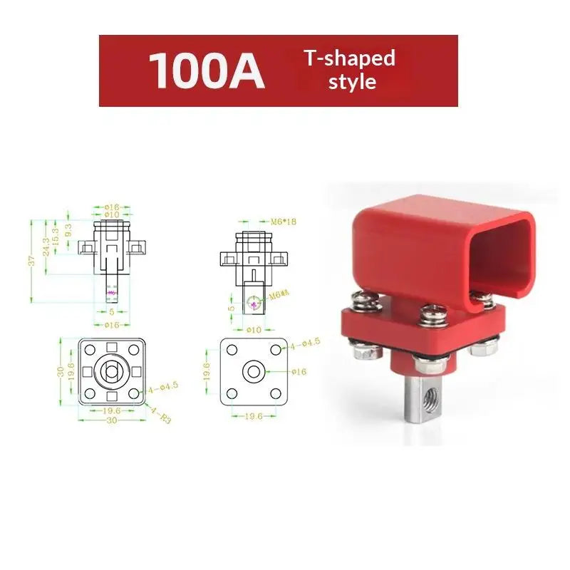 All-Copper Battery Terminal Post 100A–300A | Energy Storage Battery Terminal Connector Peaceful Pleasures Health and Wellness A1