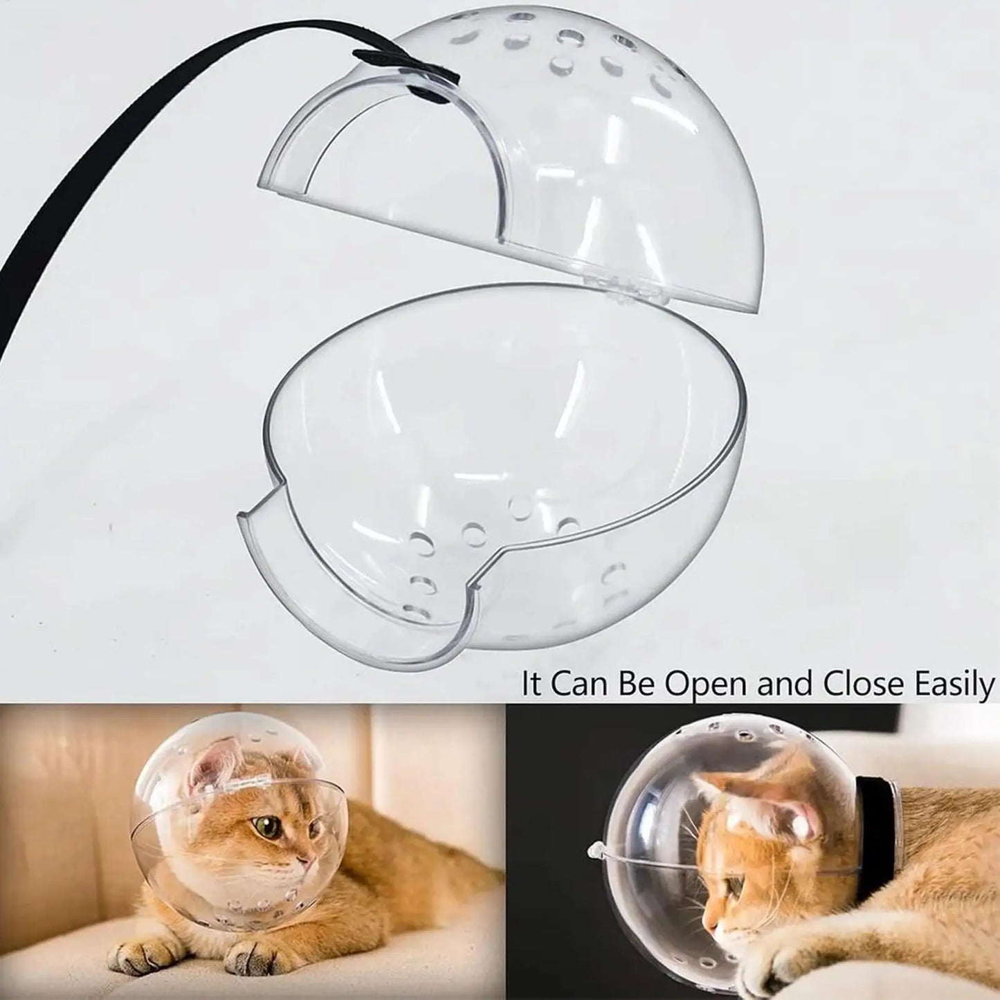 Cat Bubble Muzzle – Breathable Transparent Grooming Helmet