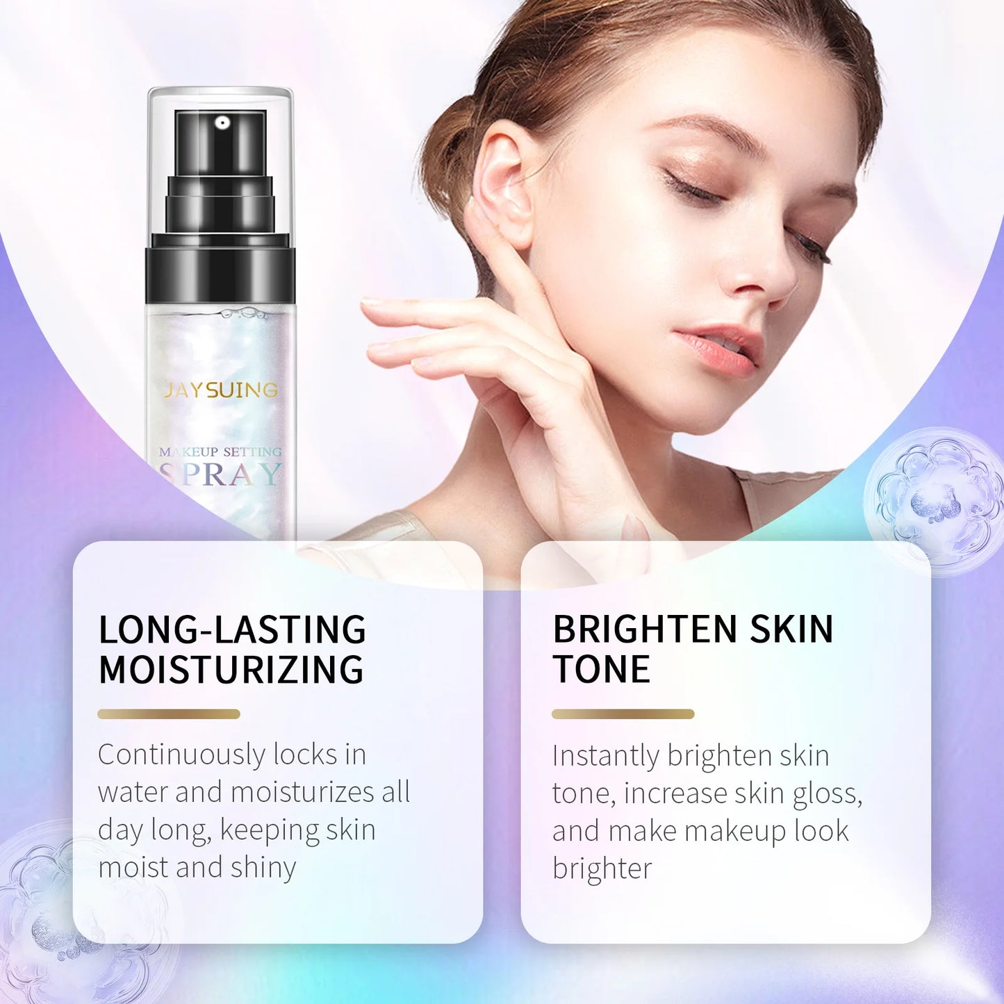 Jaysuing Makeup Setting Spray Lasting Makeup Hold Oil Control Quickly Drying Brighten Skin Tone Natural Lock Makeup Fixer Spray Peaceful Pleasures Health and Wellness