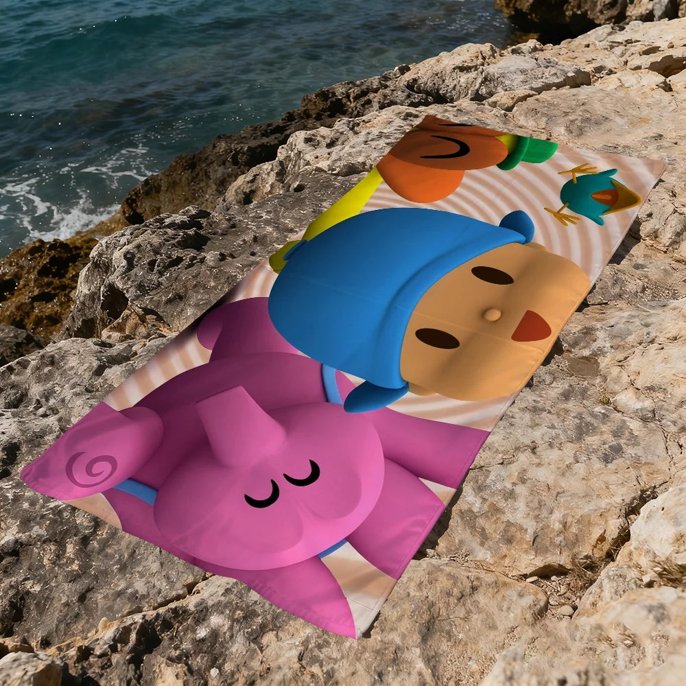 Pocoyo Cartoon Quick-Dry Beach Towel | Soft Pool & Travel Towel