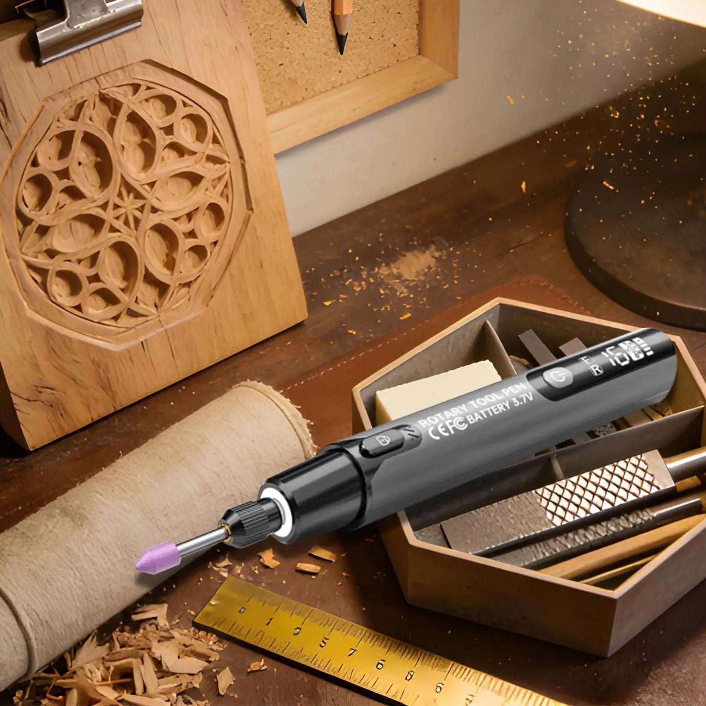 6-Speed Rechargeable Rotary Tool Kit | Engraving Pen & LED