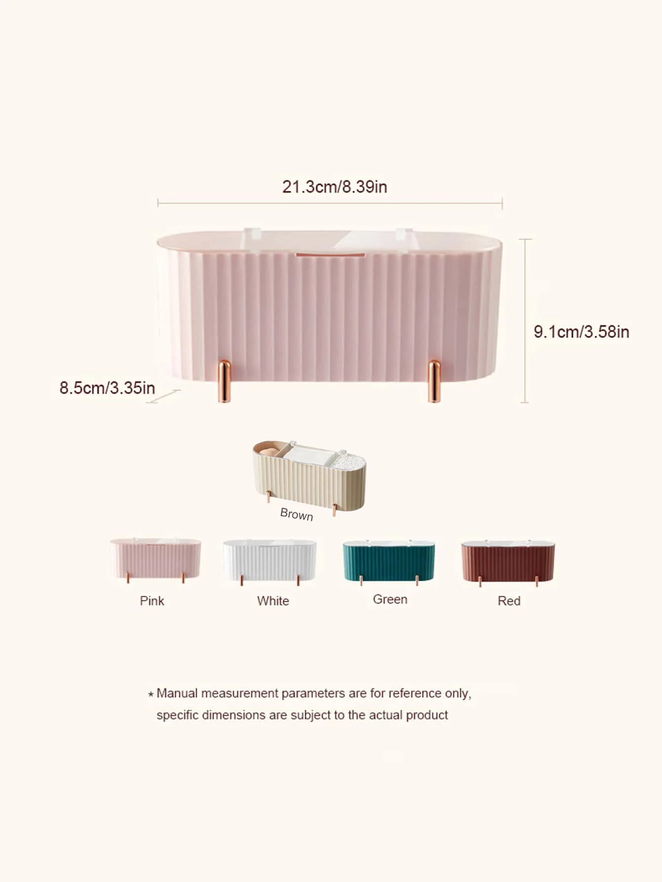 1Pcs 3-Compartment Cosmetic Cotton Storage Box Transparent Dustproof Covered Cosmetic Cotton Desktop Storage Box Peaceful Pleasures Health and Wellness