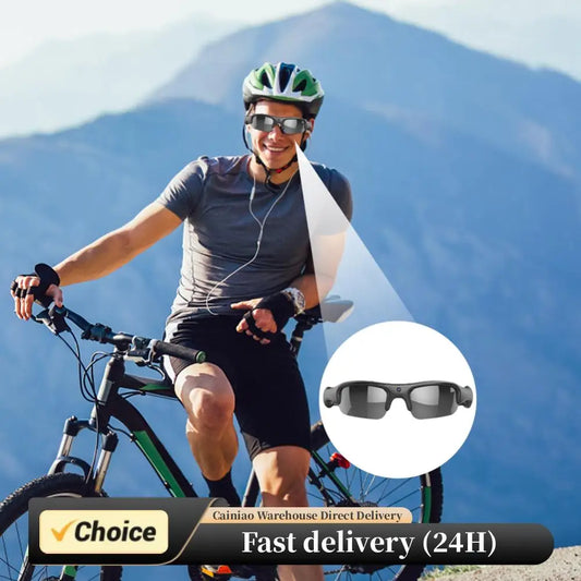 Wearable HD 1080P Wireless Camera Sport Cycling Glasses Smart Camcorder Security Protection Video Record Smart Camera Peaceful Pleasures Health and Wellness Default Title