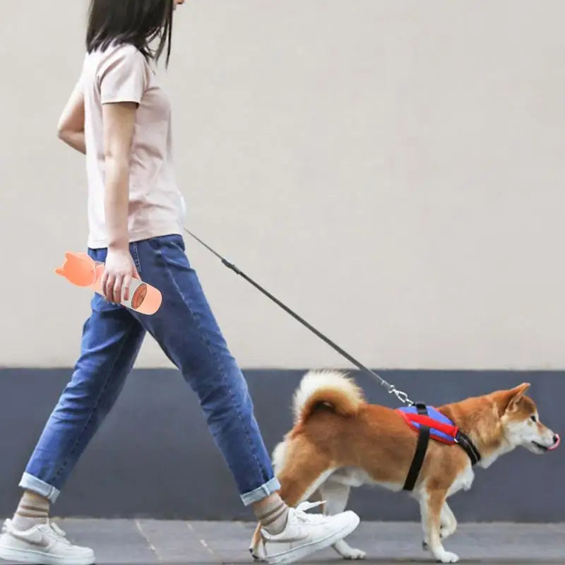 Leak-Proof Dog Travel Water Bottle with Food Container