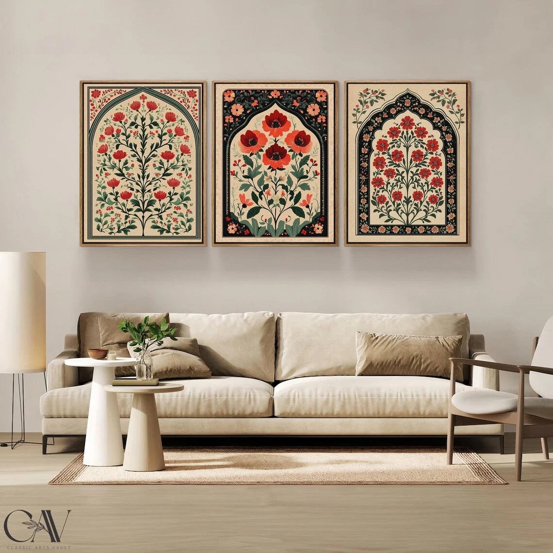 Nordic,Religion Floral Arch Art Islamic Muslim Wall Art Print Canvas Painting Poster Picture For Living Room,Bedroom Home Decor Peaceful Pleasures Health and Wellness