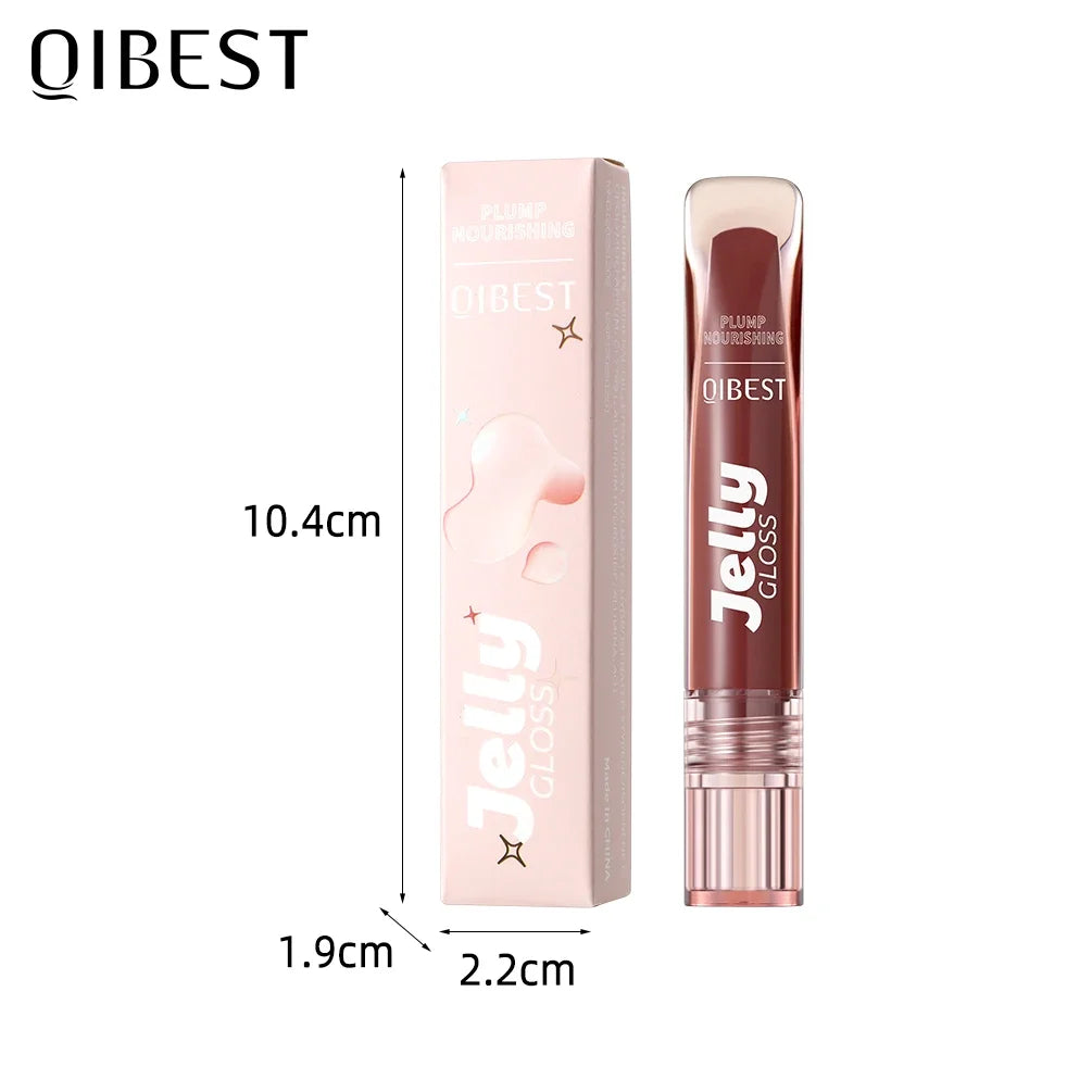 QIBEST Mirror Pearl Lip Gloss Long Lasting Moisturizing Lipstick Shine Glitter Lip Glaze Women Non Stick Cup Lip Tint Cosmetics Peaceful Pleasures Health and Wellness