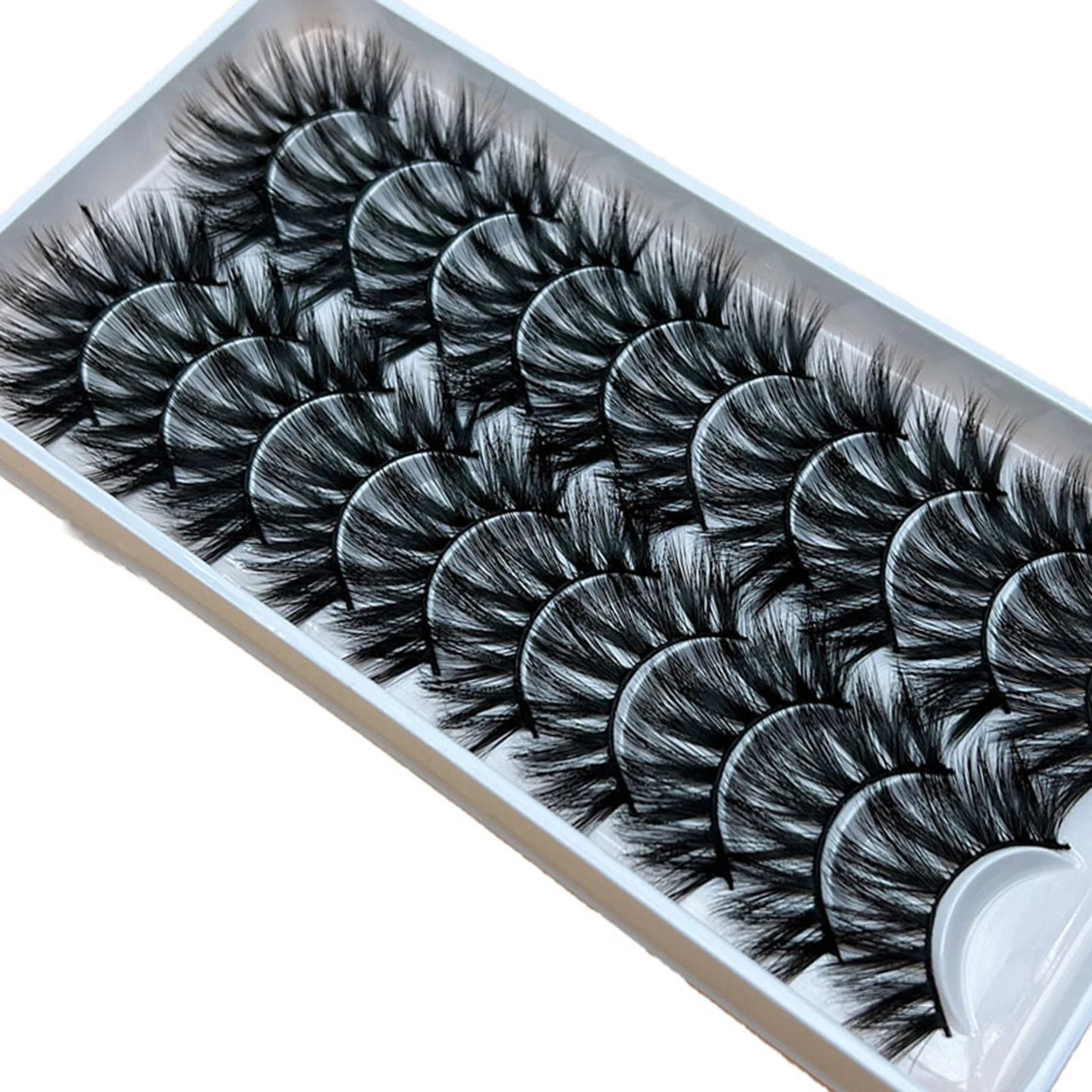 10 Pairs Natural Fluffy False Eyelashes Wispy Lashes 3D Volume Strip Lashes D Curl Fake Eyelashes with Clear Band Eye Lashes Peaceful Pleasures Health and Wellness