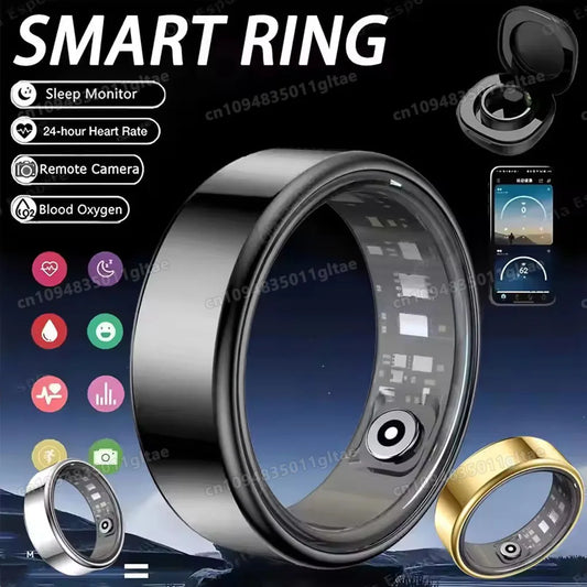 Smart Ring Men Women Bluetooth Monitor Blood HeartRate Blood Oxygen Monitor Smartring MultiSport 5ATM Waterproof 2026 SM-R390 Peaceful Pleasures Health and Wellness