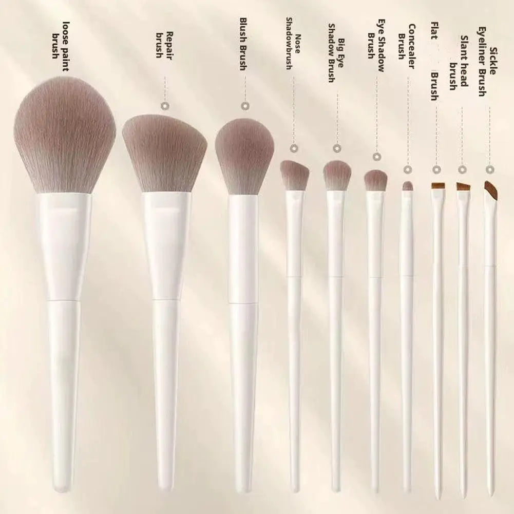 5/7/10pcs Makeup Brushes Complete Set of Foundation Loose Powder Blush Concealer Eye Shadow Professional Set Peaceful Pleasures Health and Wellness