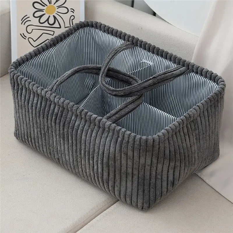 A36T-Large Capacity Diaper Bag Wet Storage Bag Grid Storage Fabric Bag Storage Basket Diaper Brown Peaceful Pleasures Health and Wellness