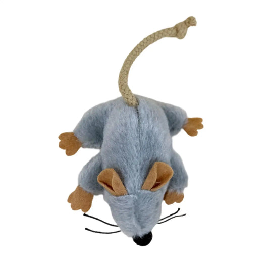 Plush Mouse Cat Toy with Sound & Moving Tail | Interactive Interactive Cat Toy Peaceful Pleasures Health and Wellness