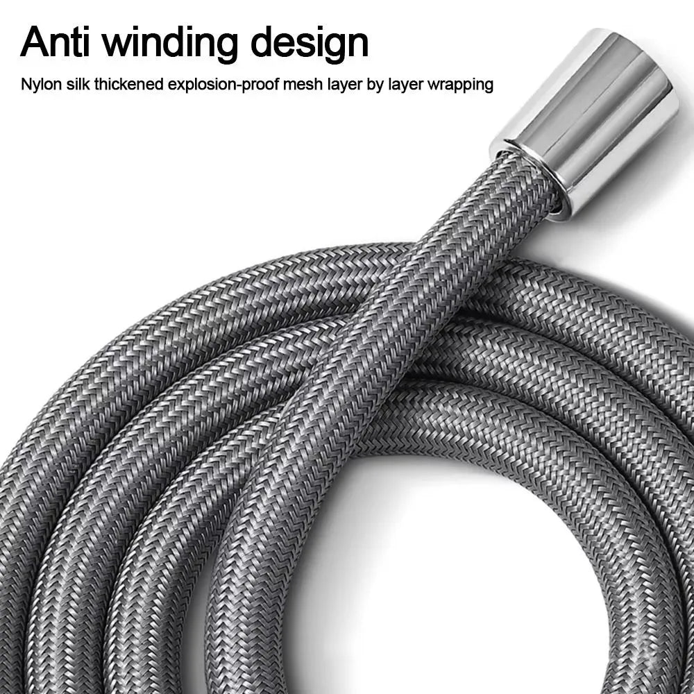 Anti-Tangle Flexible Shower Hose 1.5M/2M | High Pressure Nylon