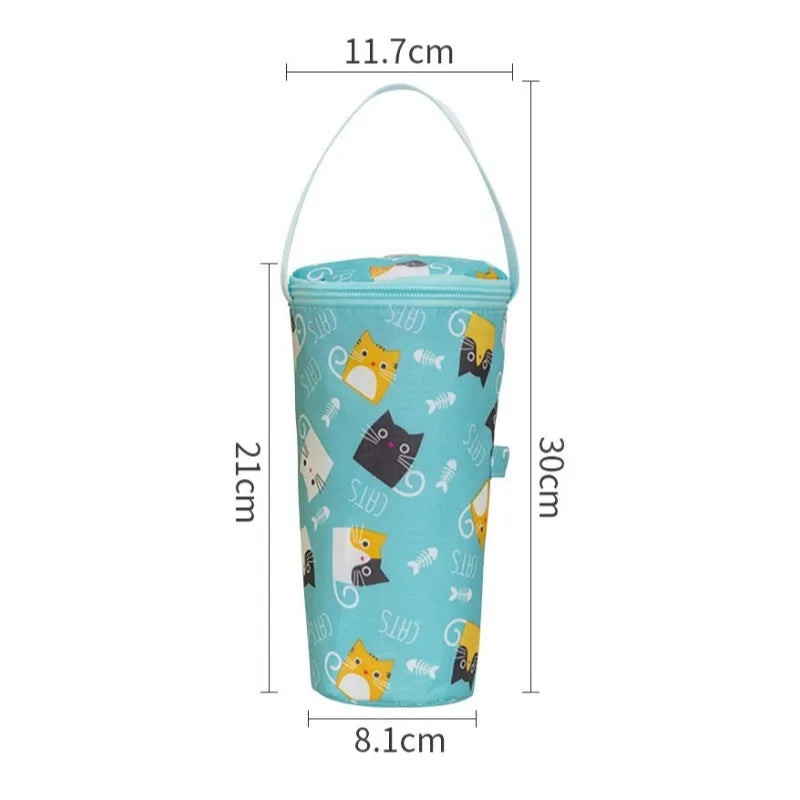 Milk Tea Cup Cover Portable Insulated Water Cup Storage Bag Hand-held Hanging Rope Milk Tea Insulated Cup Cover Peaceful Pleasures Health and Wellness