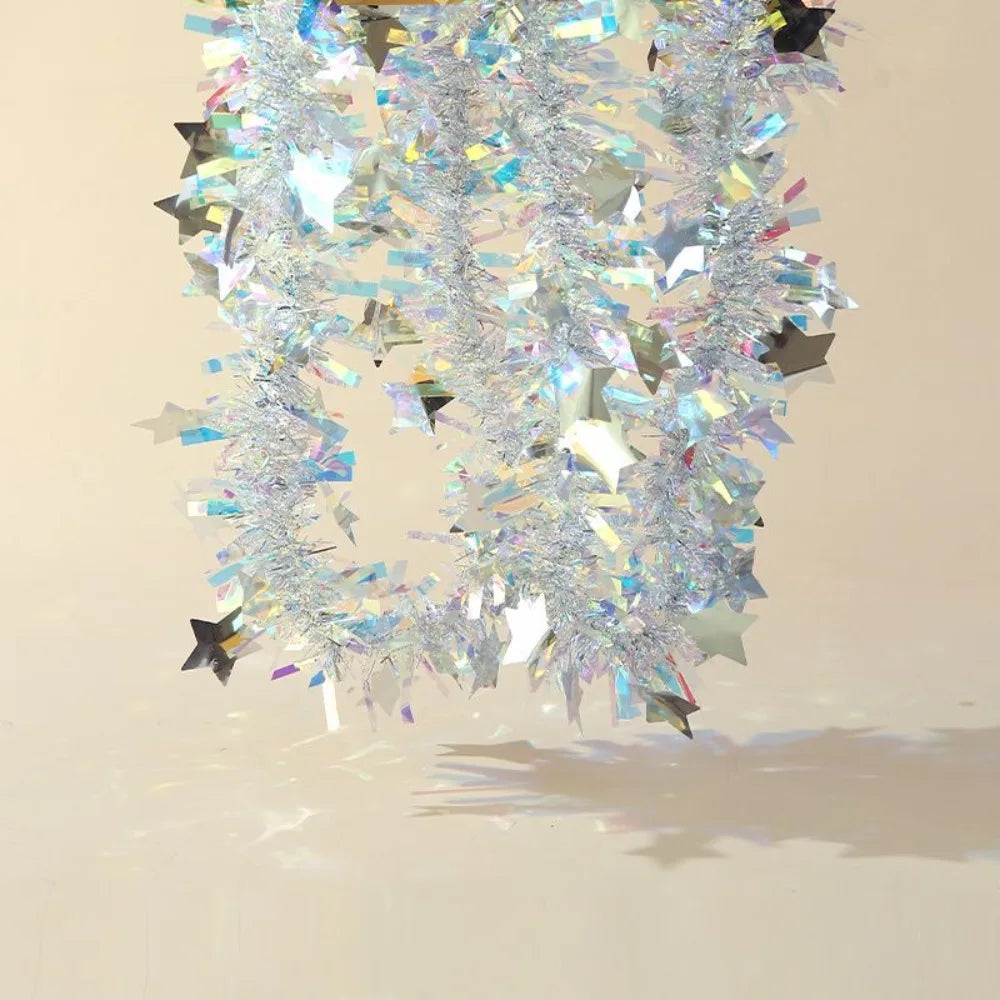 2M Colorful Tinsel Garland Strip – Christmas & Party Décor