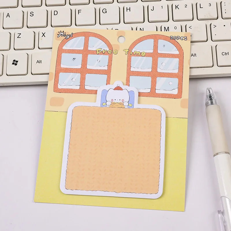 Cat Cartoon Cute Convenience Sticker Meow Star Beauty Adhesive Daily