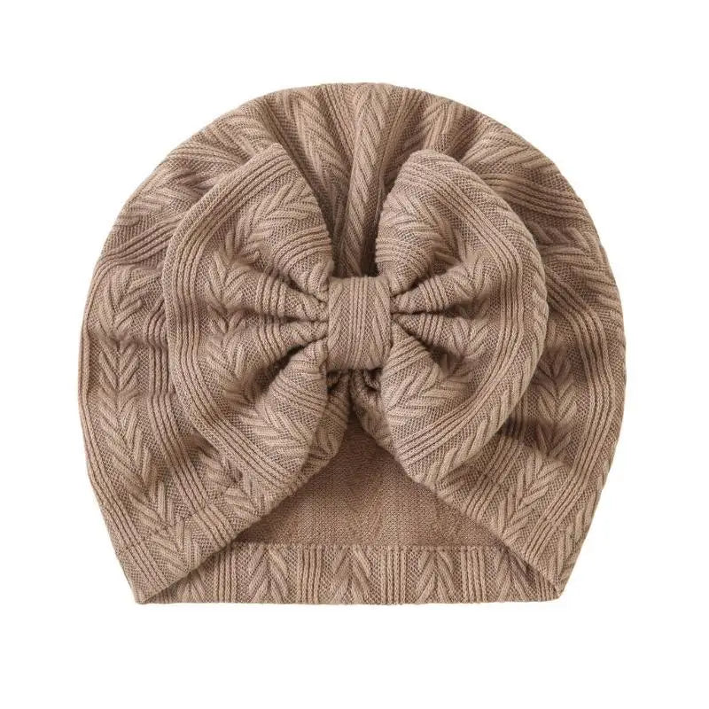 Bowknot Baby Bonnet Hat | Soft Cotton, Fits 0–24 Months Baby Bonnet Hat Peaceful Pleasures Health and Wellness Coffee China Mainland
