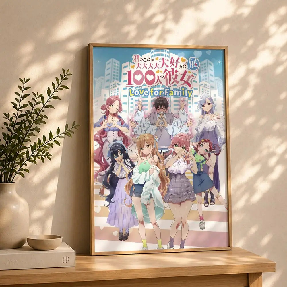 Anime Hyakkano HD Poster – Self-Adhesive Waterproof Wall Art Anime Wall Poster Peaceful Pleasures Health and Wellness White1 30X40cmNoframe