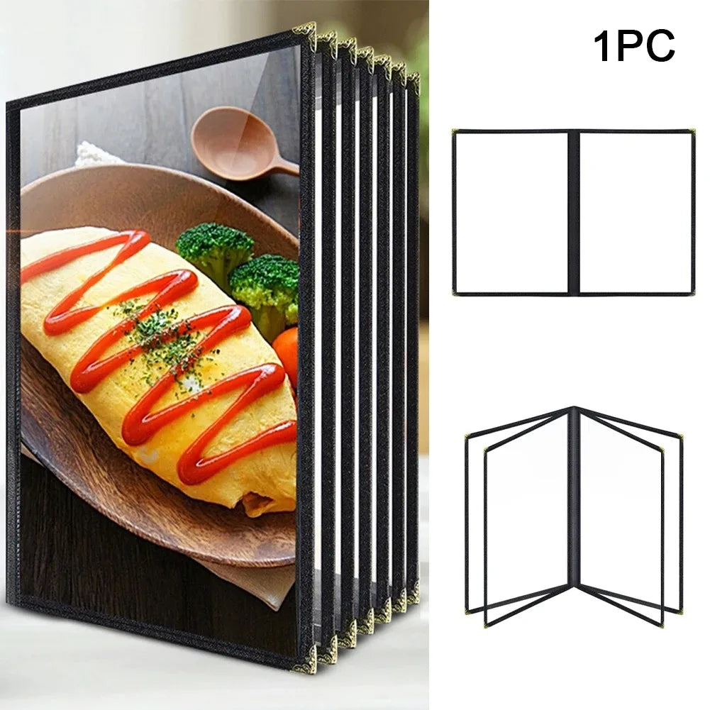 A4 PVC Transparent Menu Cover | Restaurant Menu Holder