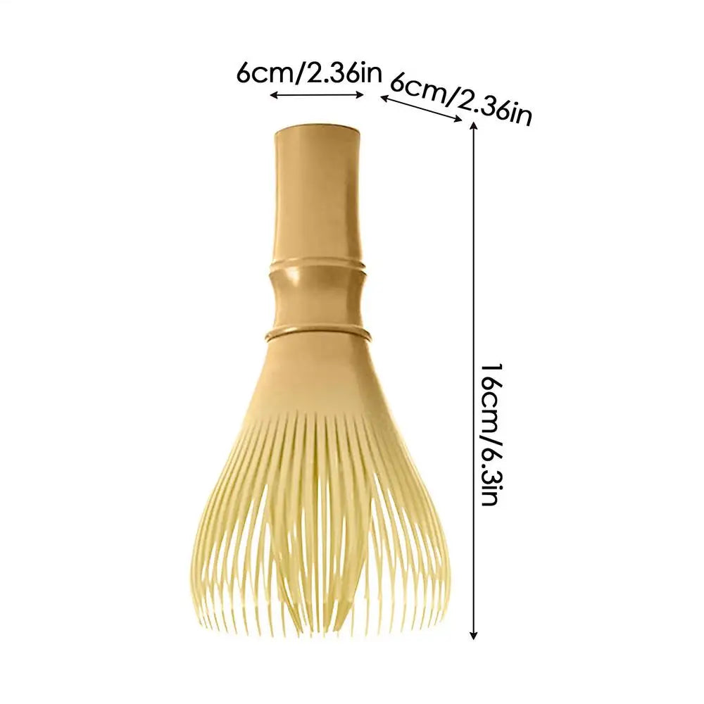 Matcha Green Tea Brushes Traditional Matcha Whisk Reusable Resin Matcha Whisk Chasen Dishwasher Safe Matcha Stirrer Peaceful Pleasures Health and Wellness Yellow