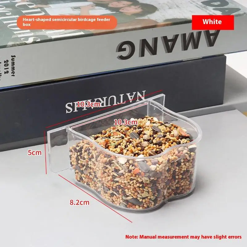 Large Anti-Splash Bird Feeder Box for Parrots & Small Birds