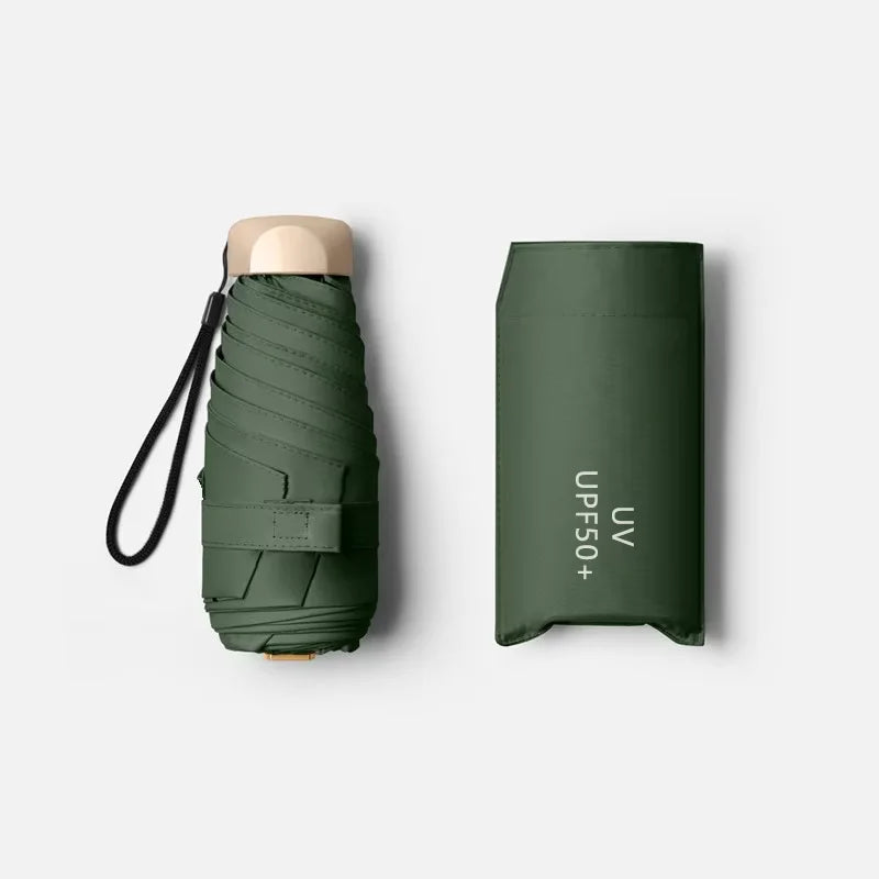 Mini Pocket Parasol – UV Protection Folding Sun & Rain Umbrella