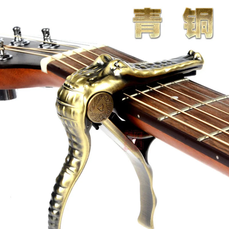 Crocodile Clamp Guitar Capo Quick Change Key Acoustic Classic Tone